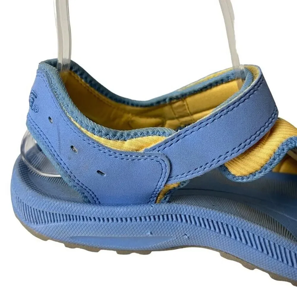 Teva Girls Kids Psyclone Blue & Yellow Sporty Ankle Strap Sandals Flats Shoes 6